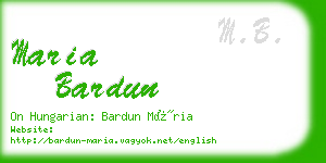maria bardun business card